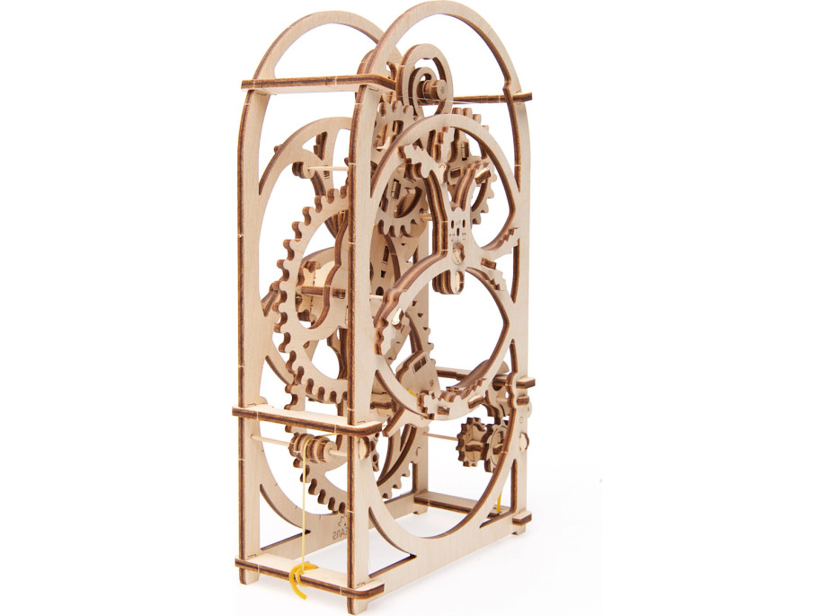Ugears 3D drevené mechanické puzzle Hodinový strojček