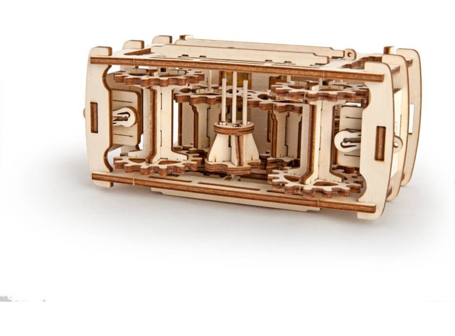 Ugears 3D drevené mechanické puzzle Kabínová lanovka s traťou