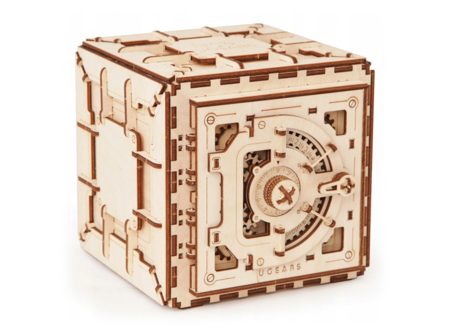 Ugears 3D drevené mechanické puzzle Trezor