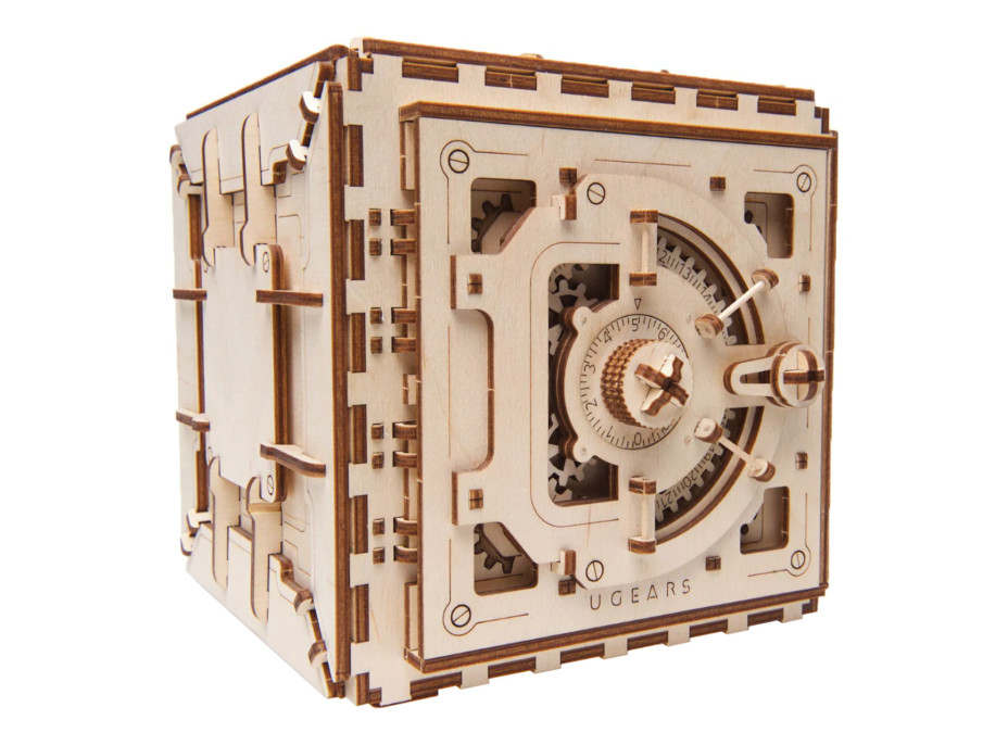 Ugears 3D drevené mechanické puzzle Trezor
