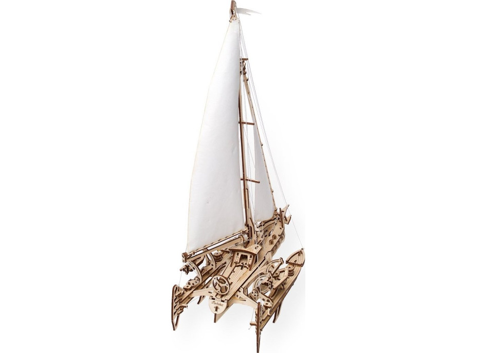 Ugears 3D drevené mechanické puzzle Plachetnica Merihobus (trimarán)