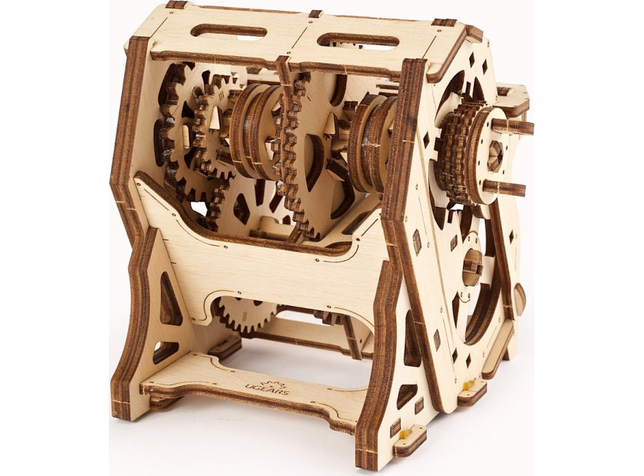 Ugears 3D drevené mechanické puzzle STEM výuková prevodovka