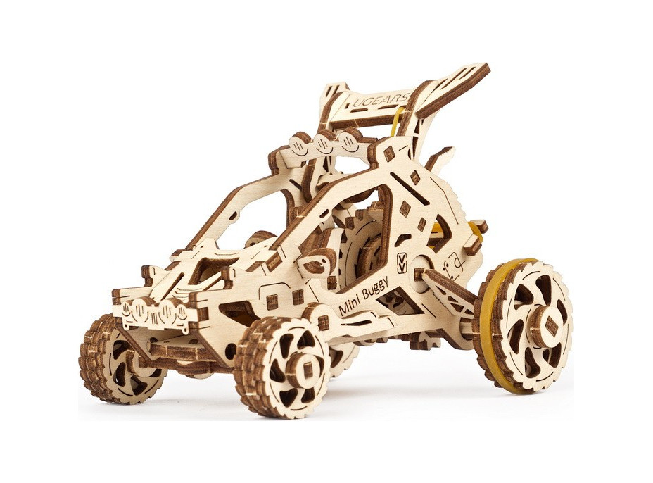 Ugears 3D drevené mechanické puzzle Mini bugina