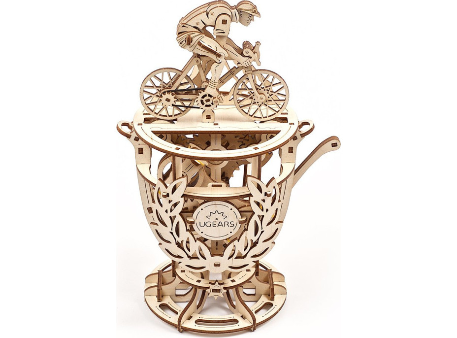 Ugears 3D drevené mechanické puzzle Samohybný cyklista