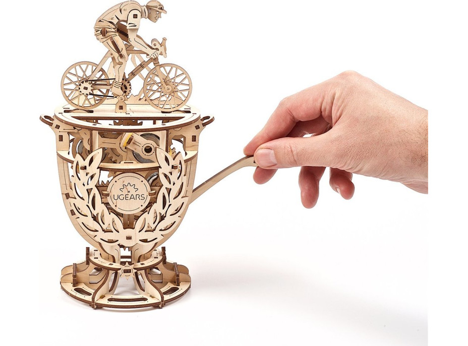 Ugears 3D drevené mechanické puzzle Samohybný cyklista