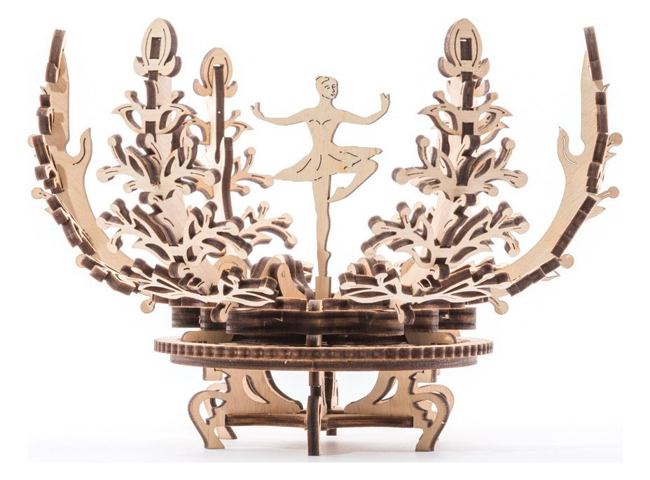 Ugears 3D drevené mechanické puzzle Kvetina