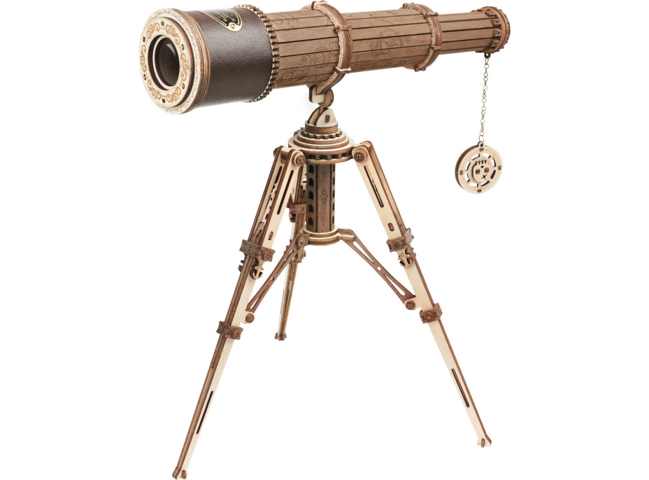 RoboTime 3D drevené mechanické puzzle Pirátsky ďalekohľad - poškodený obal
