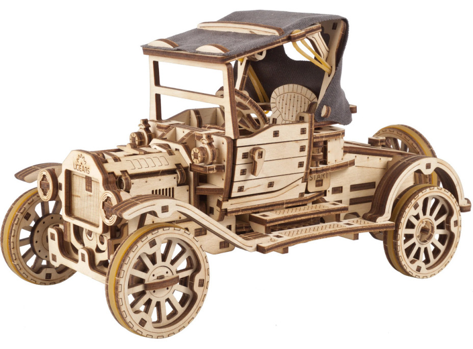Ugears 3D drevené mechanické puzzle Historický automobil UGR-T