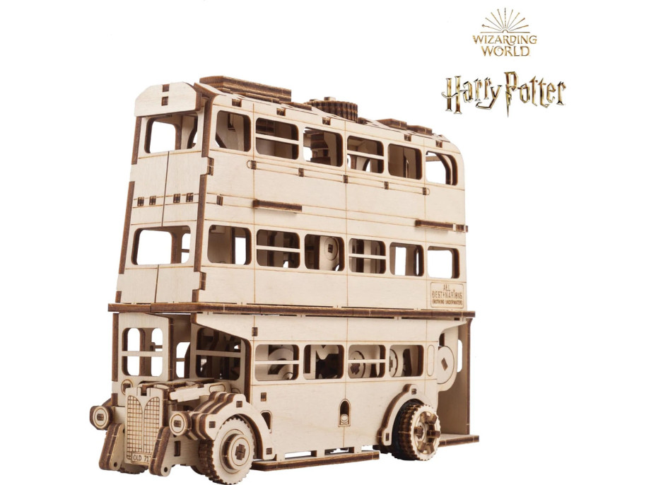 Ugears 3D drevené mechanické puzzle Harry Potter Rytiersky autobus