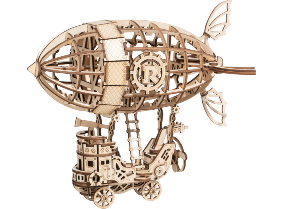 RoboTime drevené 3D puzzle Rozprávková vzducholoď