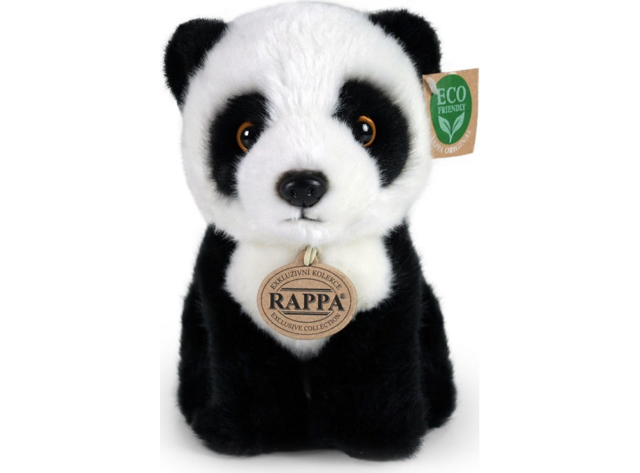 Rappa Plyšová panda sediaca 18 cm ECO-FRIENDLY