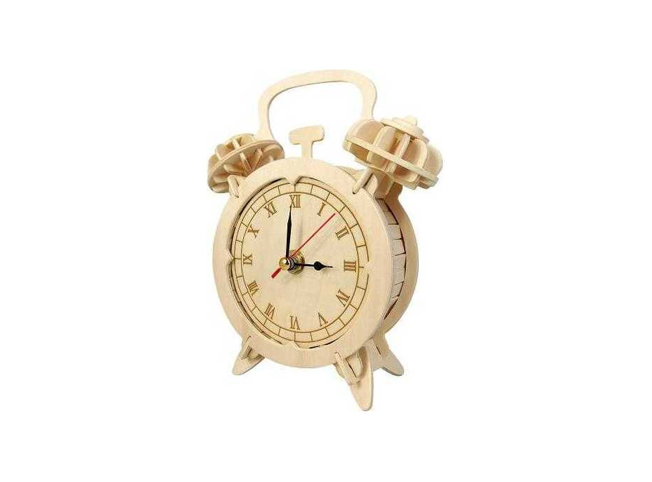 Woodcraft Drevené 3D puzzle budík