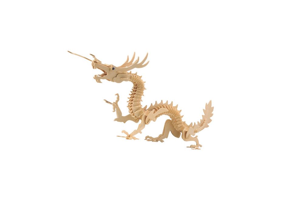 Woodcraft Drevené 3D puzzle drak