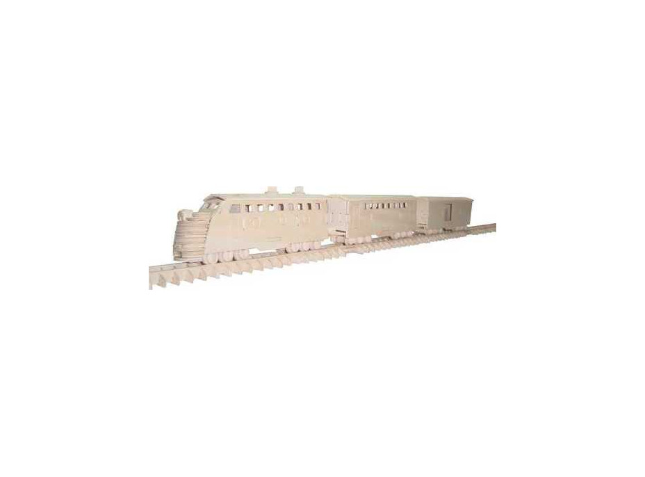 Woodcraft Drevené 3D puzzle vlak