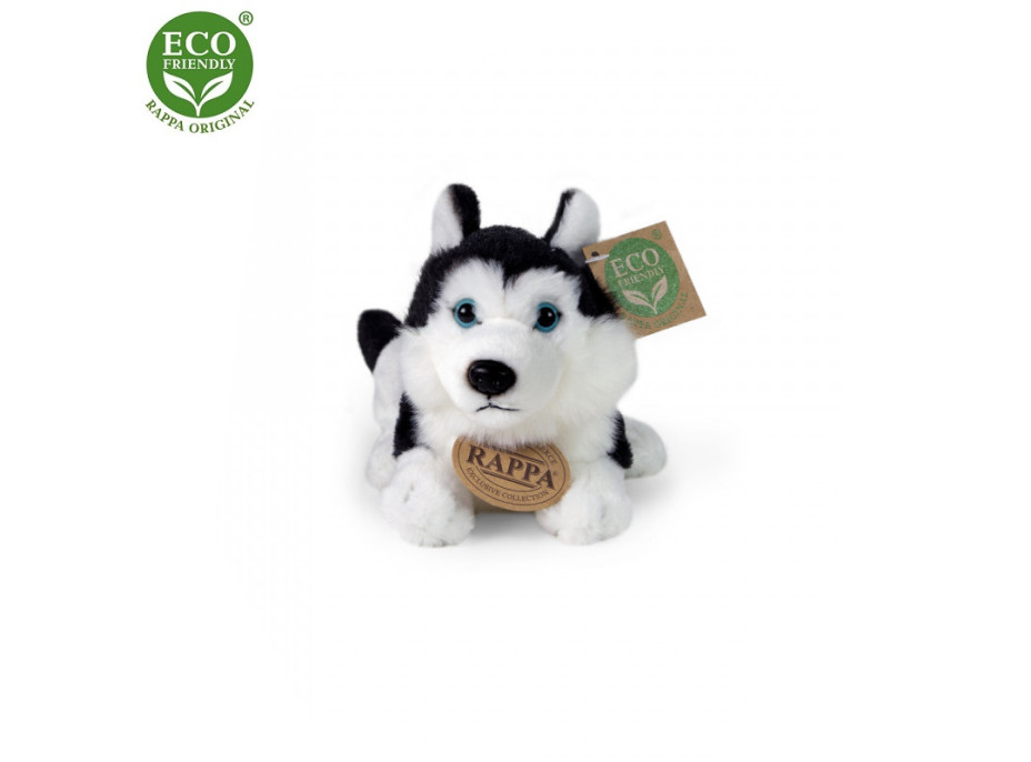 Rappa Plyšový pes Husky 17 cm ECO-FRIENDLY čierna