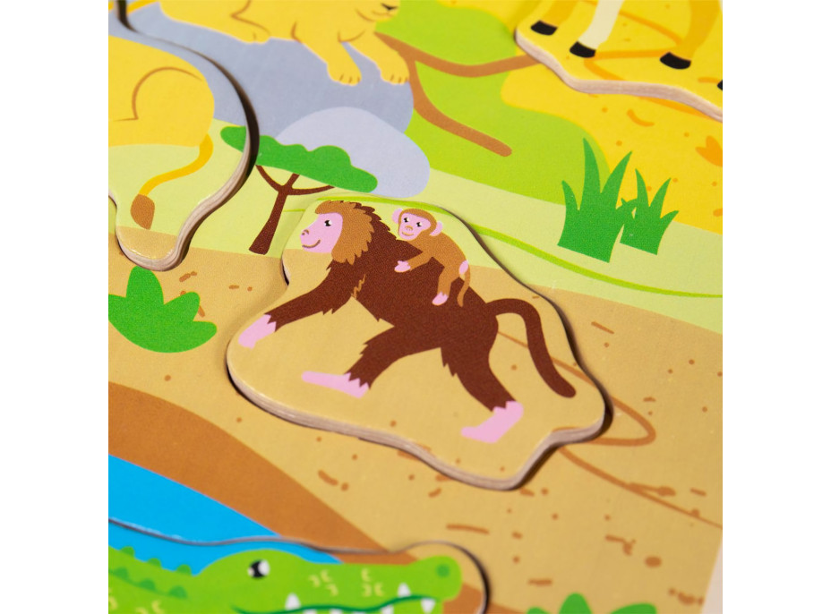 Bigjigs Toys Vkladačka so zvukom Safari