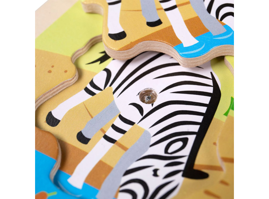 Bigjigs Toys Vkladačka so zvukom Safari