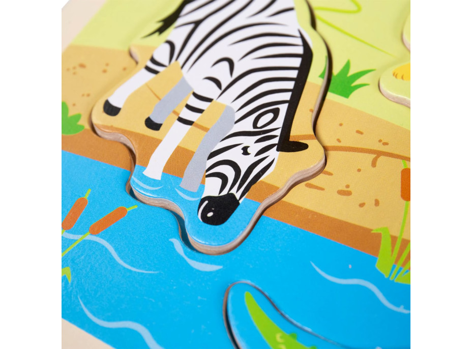 Bigjigs Toys Vkladačka so zvukom Safari