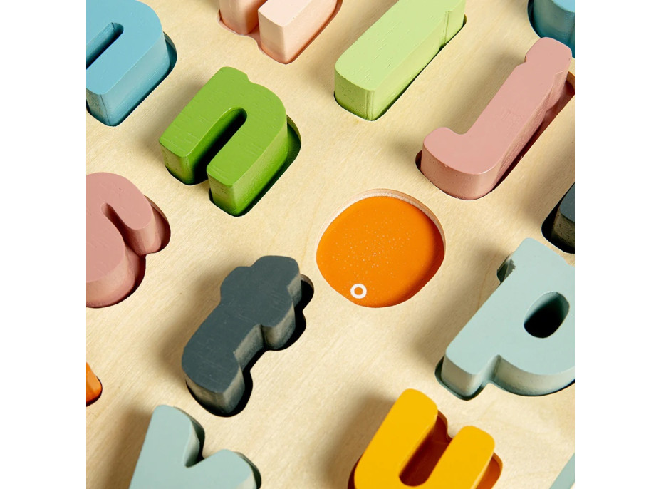Bigjigs Toys Drevené puzzle malé písmená - abc