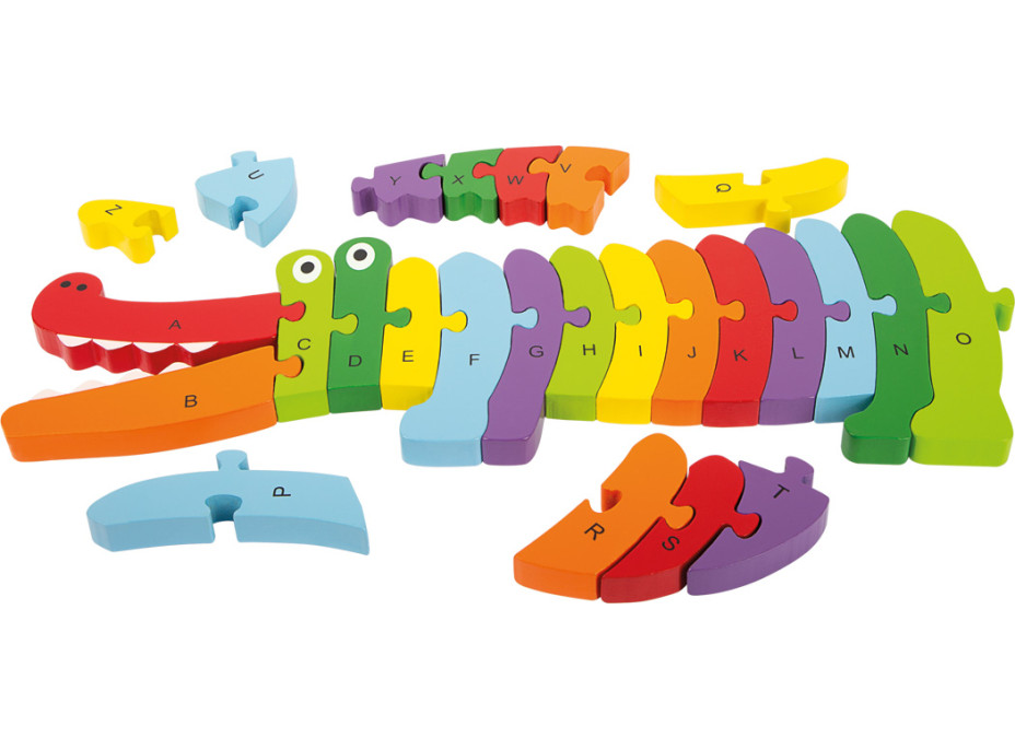 small foot Vkladacie puzzle krokodíl ABC