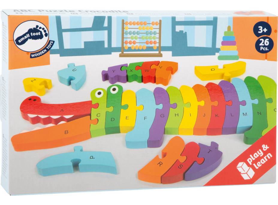 small foot Vkladacie puzzle krokodíl ABC