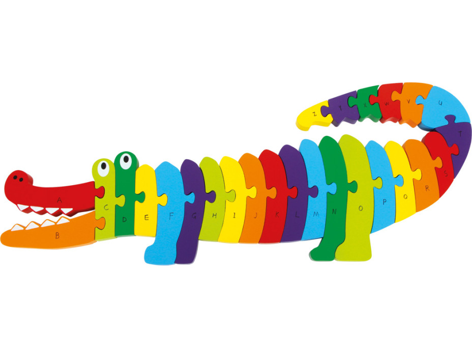 small foot Vkladacie puzzle krokodíl ABC