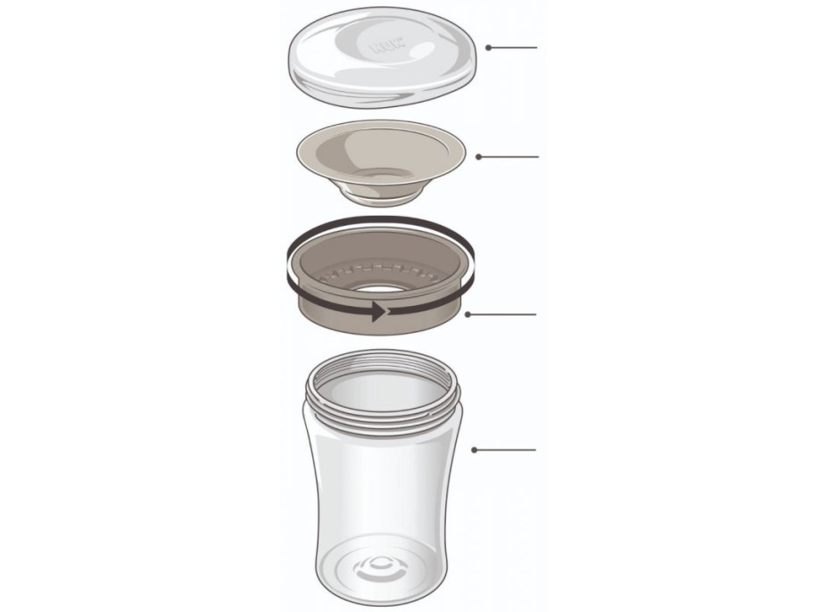 NUK hrnček Magic Cup s viečkom 230ml