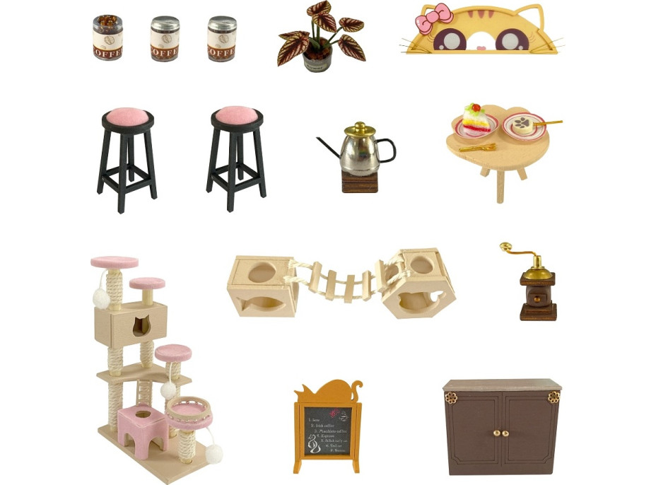2Kids Toys miniatúra domčeka Mačacia kaviareň so záhradkou