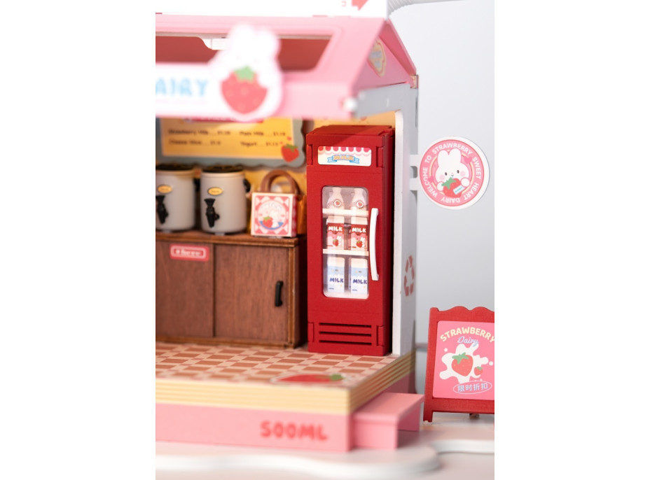 RoboTime miniatúra domčeka Mliečny bar Strawberry