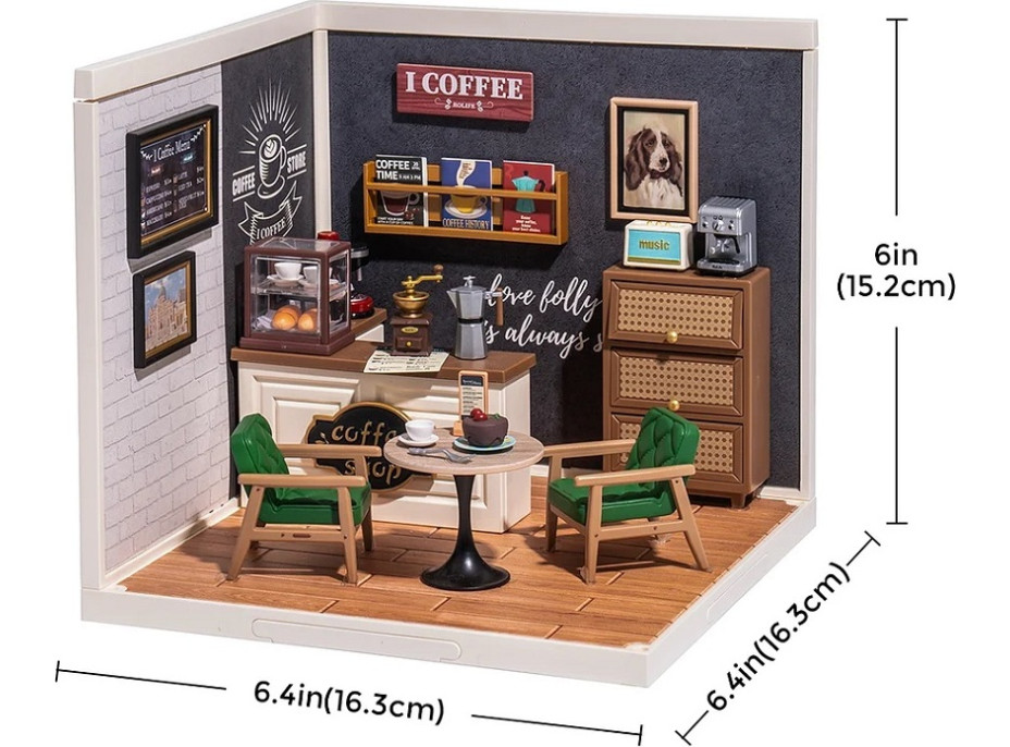 RoboTime miniatúra domčeka Kaviareň inšpiráciou