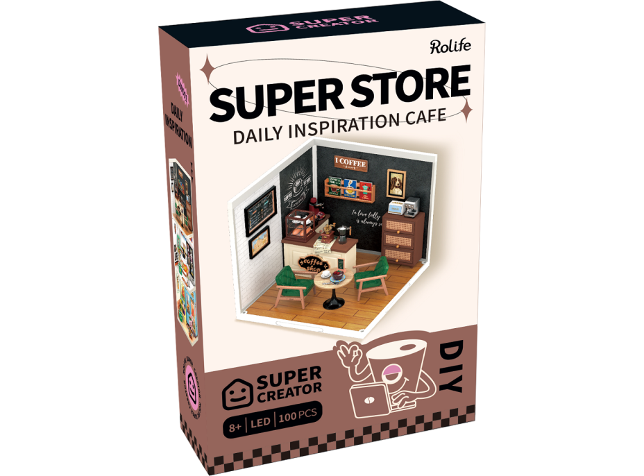 RoboTime miniatúra domčeka Kaviareň inšpiráciou