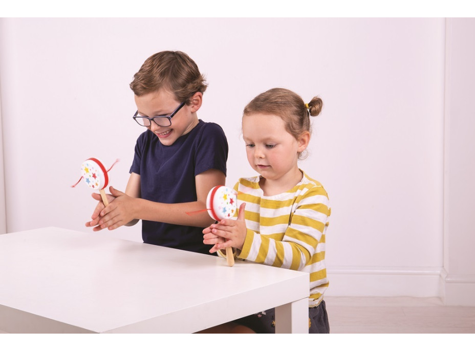 Bigjigs Toys Drevený rotačný bubienok hviezdičky 1 ks