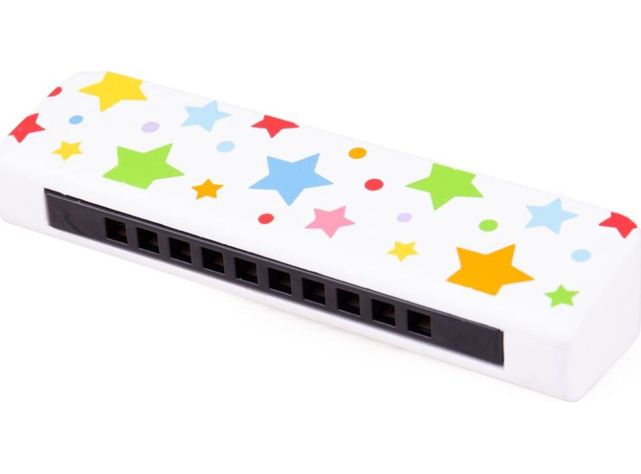 Bigjigs Toys Drevená harmonika hviezdičky 1 ks