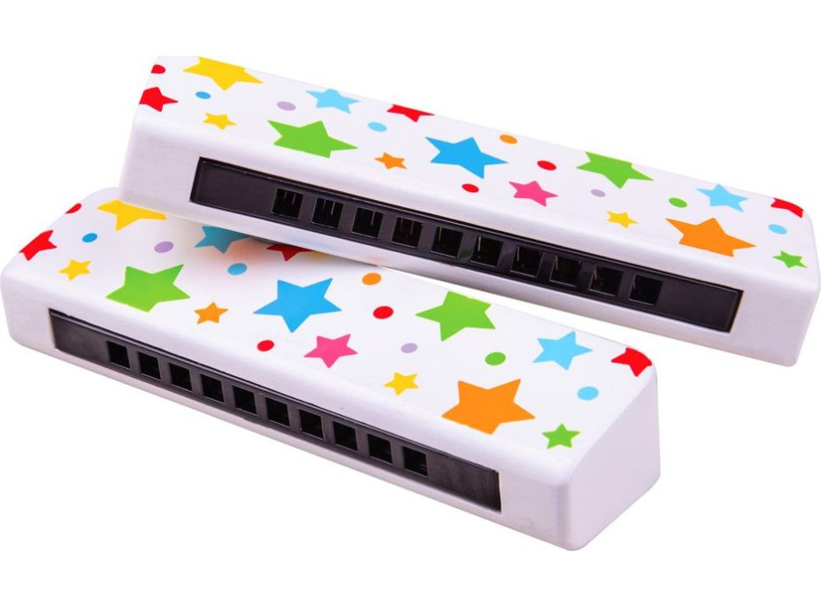 Bigjigs Toys Drevená harmonika hviezdičky 1 ks