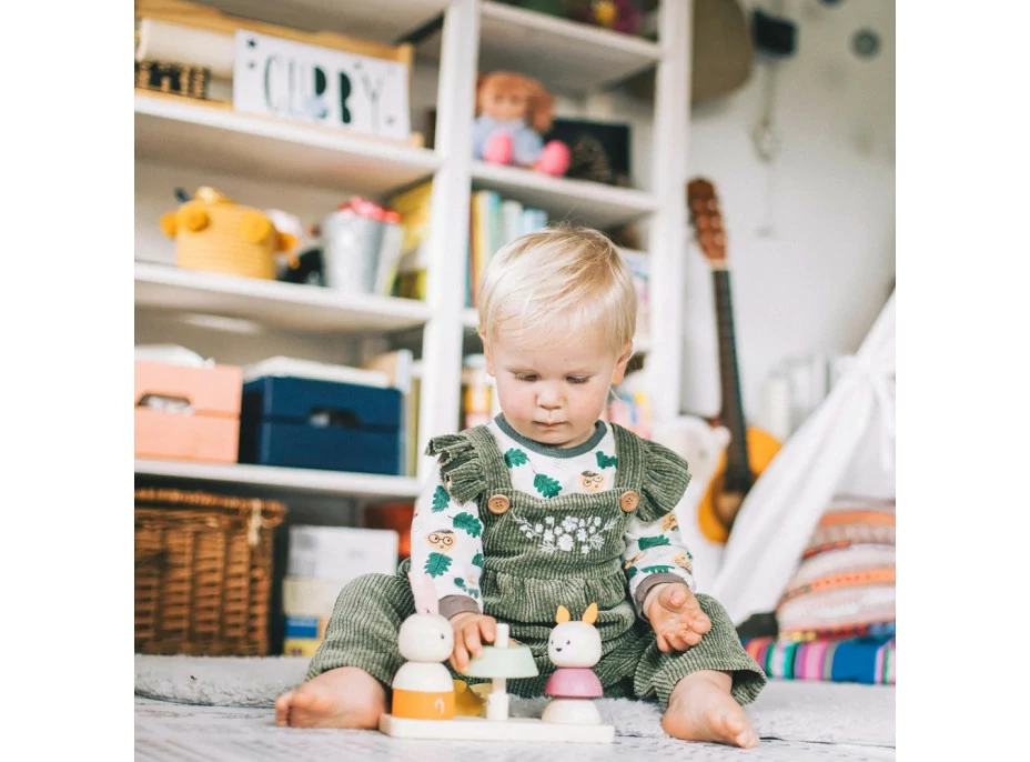 Bigjigs Baby Motorická nasadzovacia hračka líška a králiček