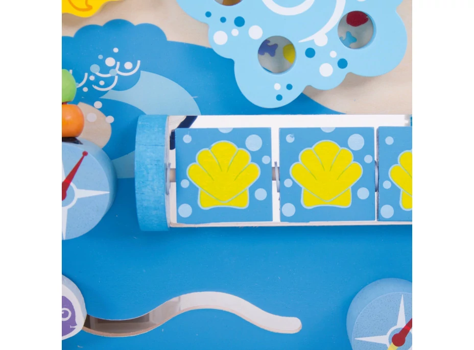 Bigjigs Baby Drevená motorická doska mora