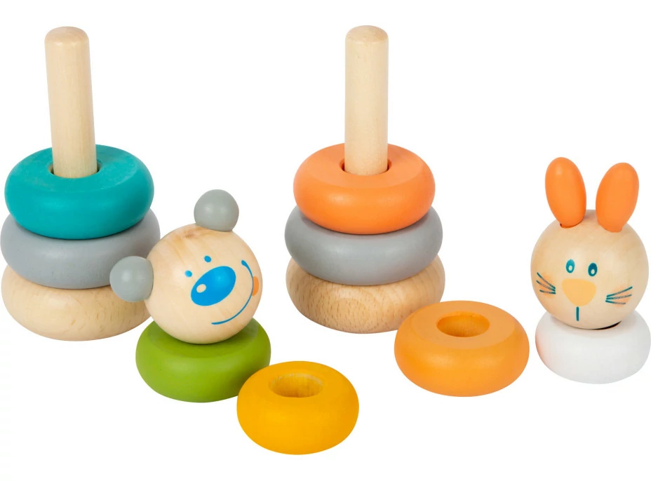 small foot Nasadzovacia veža pastelová 1 ks