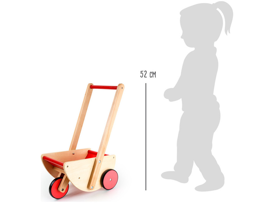 small foot Drevený vozík s tromi kolesami