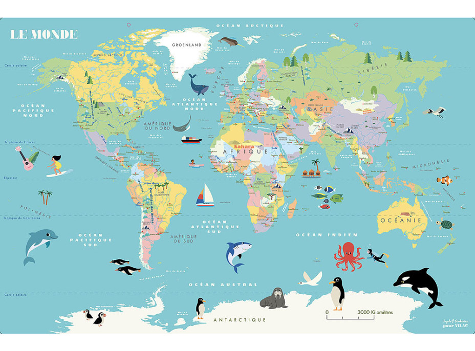 Vilac Magnetická mapa sveta Ingela