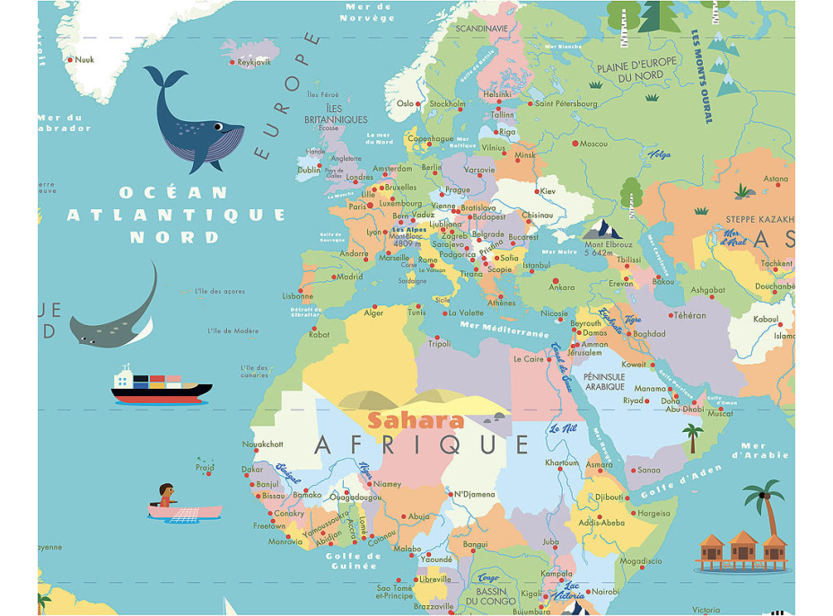 Vilac Magnetická mapa sveta Ingela