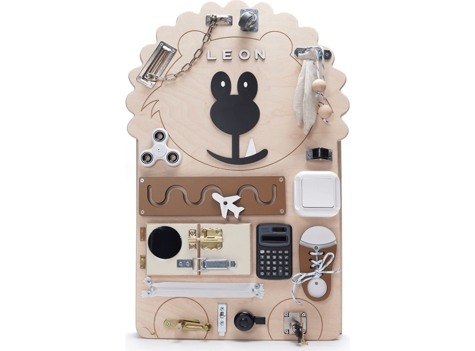 Manibox Activity board Senzorická doska lev Leon
