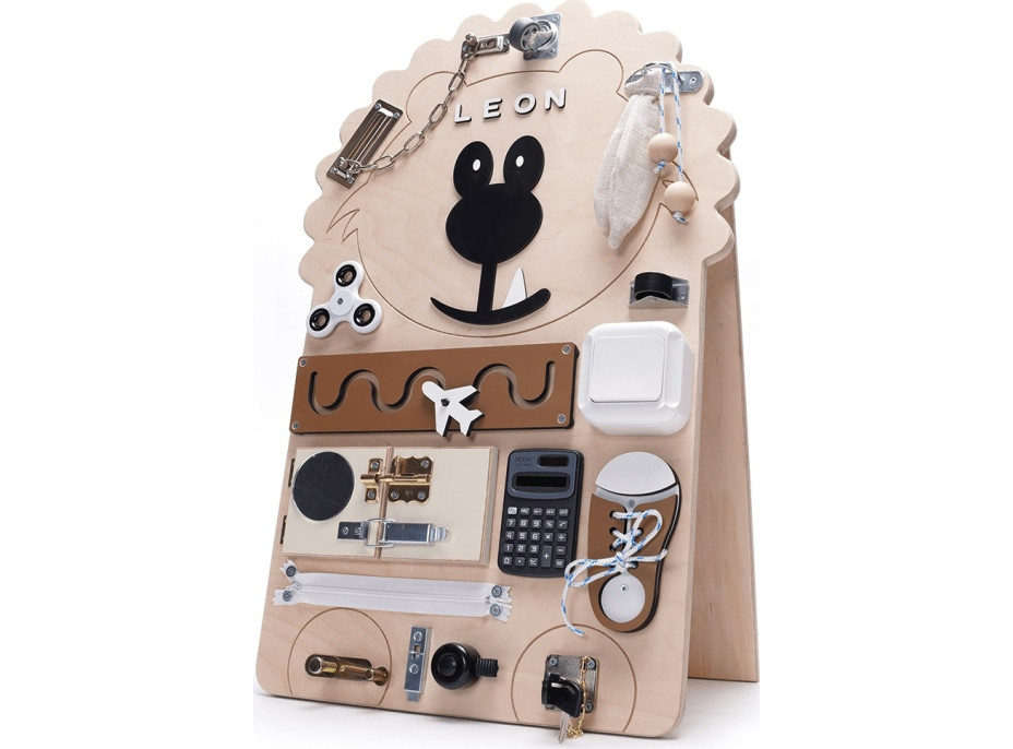 Manibox Activity board Senzorická doska lev Leon