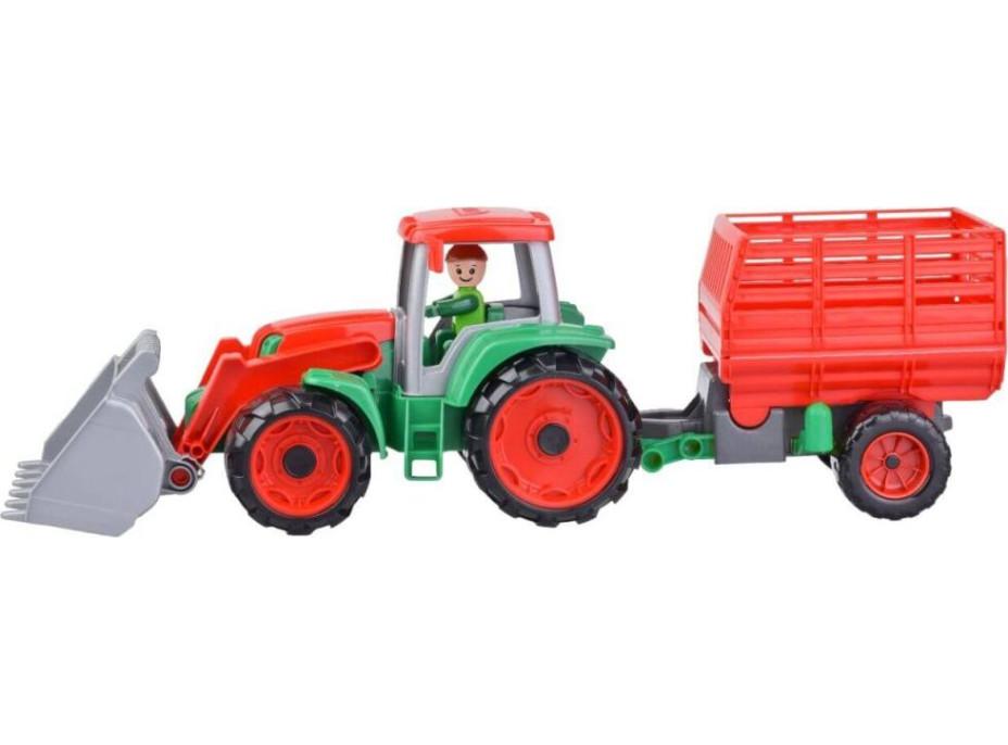 Lena Truxx Traktor s vlekom na seno, ozdobný kartón