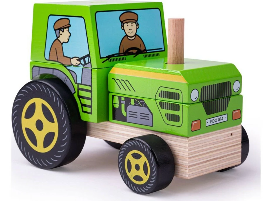 Bigjigs Baby Nasadzovanie traktor