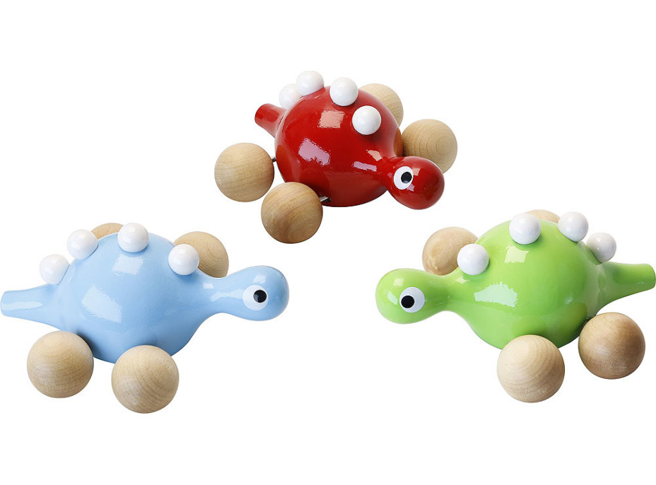 Vilac Drevený dinosaurus na kolieskach zelený