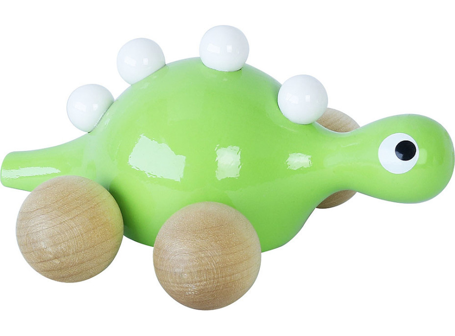 Vilac Drevený dinosaurus na kolieskach zelený