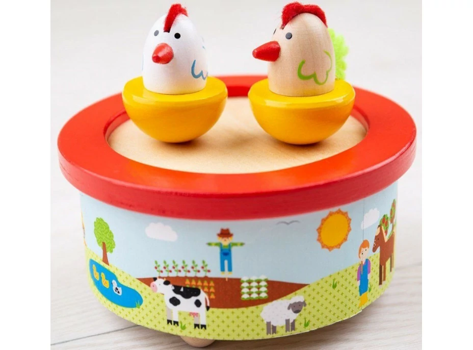 Bigjigs Toys Drevená hracia skrinka farma