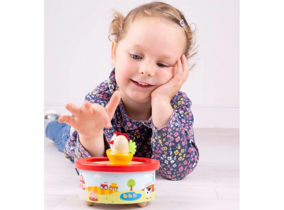 Bigjigs Toys Drevená hracia skrinka farma