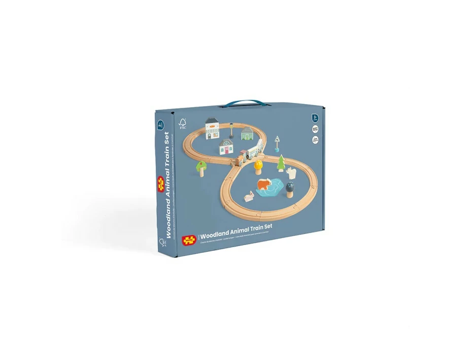 Bigjigs Toys Drevená vláčikodráha pri lese