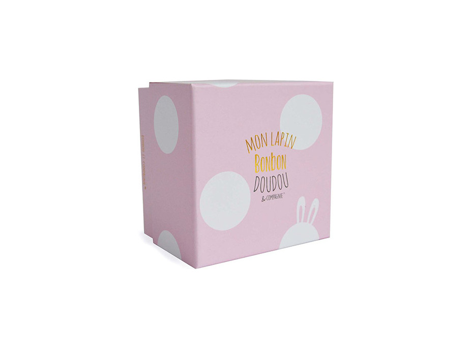 Doudou Darčeková sada - Plyšový zajačik pink 30 cm